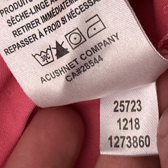 FootJoy Lisle Performance Polo Shirt Mens Large Pink Geometric Golf Paducah CC - Picture 6 of 10